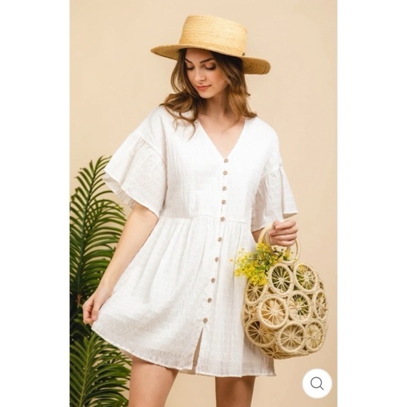 Boutique Very J cotton textured babydoll dress | multiple sizes - Picture 2 of 4